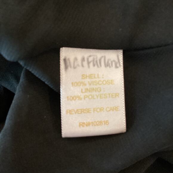 Garnet Hill sleeveless cinched waist midi Dress Minimalist Black Size 6 - Picture 8 of 8